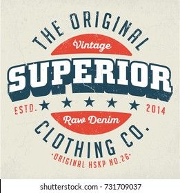 The Original Superior Clothing Co. - Tee Design For Print