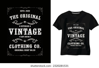 the original Superior vintage raw denim, vintage emblem t-shirt design