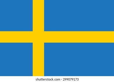 Original Sweden flag vector in official format and true colors.