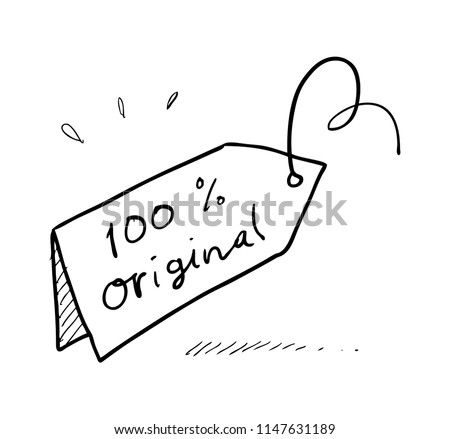original tag hand drawn