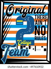 original team,t-shirt print poster vector