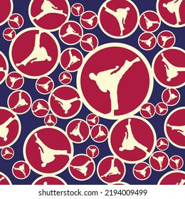 Original Texture Pattern martial arts for print on Sports equipment of fighters. Vector, EPS.