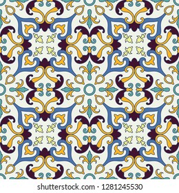 Vector tradicional original del patrón portugués.Papel pintado abstracto. Ilustración de tejido. Patrón de azulejos portugueses. decoración simple arte, azulejos cerámicos vectorial sin fisuras.
