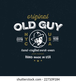 Original t-shirt fashion apparel graphic design, vintage logo for new york clothing  company 