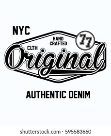 Original t-shirt. Typography Retro artwork vector illustration