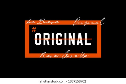 original typography graphic design, for t-shirt prints, vector illustration
