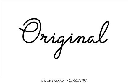 Original Typography Hand written Black text lettering and Calligraphy phrase isolated on the White background