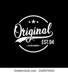 Original typography for t-shirt print. Apparel fashion design. Vector illustration