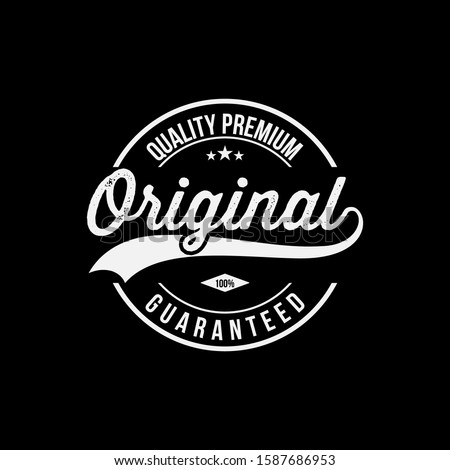 Original typography for t-shirt print. Apparel fashion design. Vector illustration - Vector