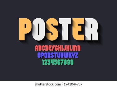 Original Ultra Bold Font, Trendy Modern Alphabet, Letters And Numbers, Vector Illustration 10EPS