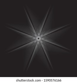 Original and unique geometric shape sign, pentagram rune