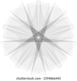 Original and unique geometric shape sign, pentagram rune