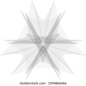 Original and unique geometric shape sign, pentagram rune