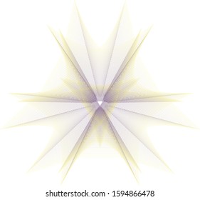 Original and unique geometric shape sign, pentagram rune