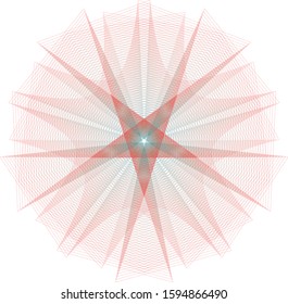 Original and unique geometric shape sign, pentagram rune