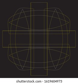 Original and unique geometric shape sign, pentagram rune