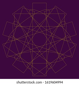 Original and unique geometric shape sign, pentagram rune