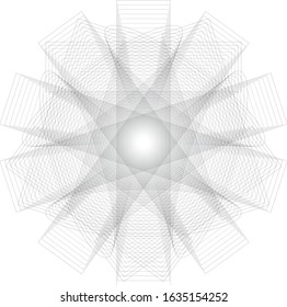Original and unique geometric shape sign, pentagram rune