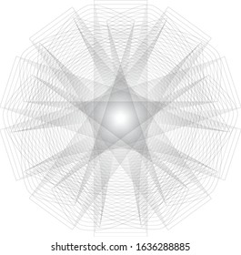Original and unique geometric shape sign, pentagram rune