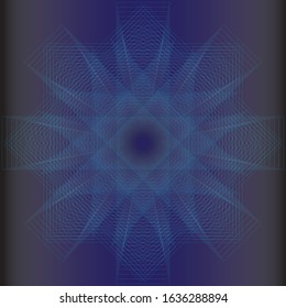 Original and unique geometric shape sign, pentagram rune