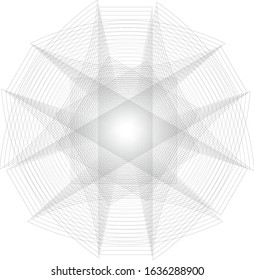 Original and unique geometric shape sign, pentagram rune
