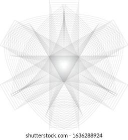 Original and unique geometric shape sign, pentagram rune