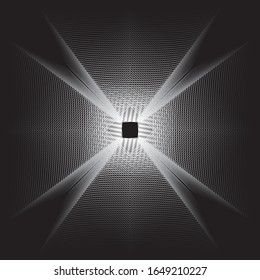 Originelles und einzigartiges geometrisches Zeichen, Pentagramrunch
