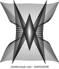 Original and unique geometric shape sign, pentagram rune
