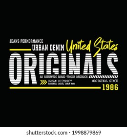 original urban clothing streetwear typography design	