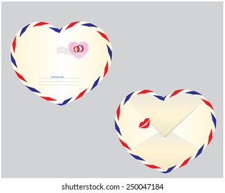 original valentines in the form of a paper envelope