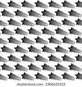 Patrón geométrico abstracto vectorial original en forma de negro y gris
 estrellas en círculos sobre fondo blanco