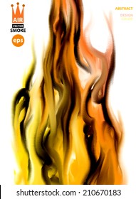 Original vector abstract smoke. Burning smoke isolated on white. Abstract beautiful banner paints.Color design background.