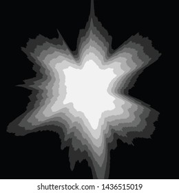 Original vector background, shades of gray. Light source, rays.