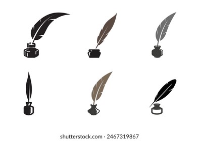 Original Vektorgrafik Erstellung von Federn Logo Design Icons Illustration (nicht ai Inhalt)