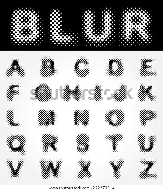 Original Vector Dotted Raster Font Stock Vector (Royalty Free ...