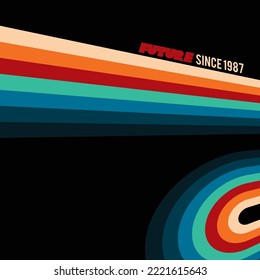 Origineller, futuristischer Hintergrund im Stil der 80er Jahre. Ein Design-Element im Retro-Stil.