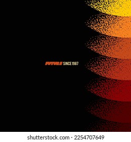 Original vector futuristic background in the style of the 80s. A retro style design element.