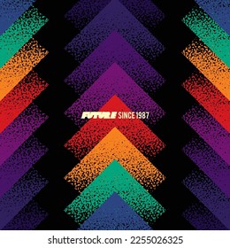 Original vector futuristic background in the style of the 80s. A retro style design element.
