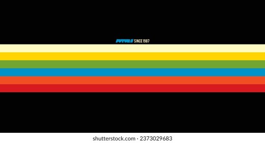 Original vector futuristic background in the style of the 80s. A retro style design element.