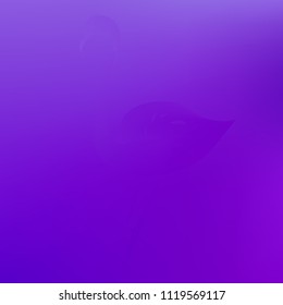 Original vector gradient with flamingo. Cute texture in blue colors. Stylish deep colors background.