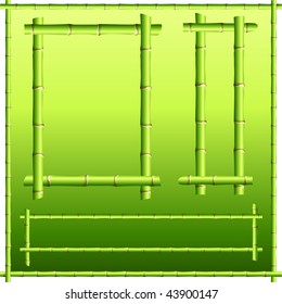 Original Vector Illustration: bamboo border elements