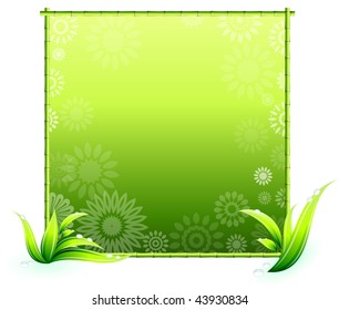 Ilustración vectorial original: Marco de bambú