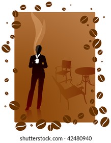 Ilustración vectorial original: Descanso de café de negocios Archivo compatible con AI8