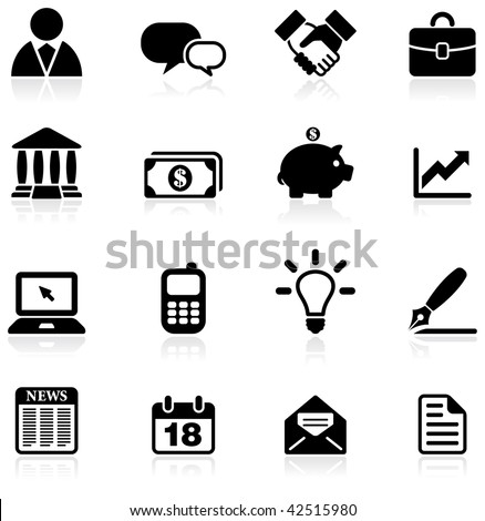 Original vector illustration: business and communication icon set