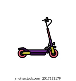 Original vector illustration. City scooter. A contour icon. HAND DRAWN, NOT ARTIFICIAL INTELLIGENCE!