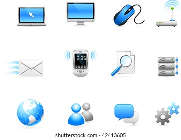 Original vector illustration: Communication technology icon collection