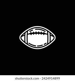 Original vector illustration. A contour icon. An American football ball. Hand drawn, not AI