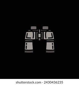 Ilustración vectorial original. Icono de contorno de los prismáticos de campo. Dibujado a mano, no AI