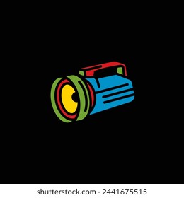 Original vector illustration. Contour icon of a camping lantern. Hand drawn, not AI