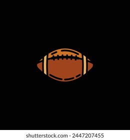 Ursprüngliche Vektorillustration. Ein Kontursymbol. Ein American Football. Handgezeichnet, keine KI